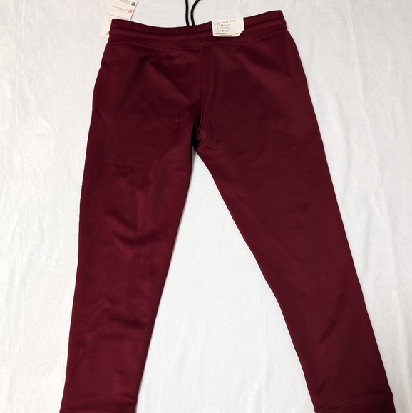 NWT. MEN'S BURGUNDY BANDED BOTTOM JOGGERS. SIZE LARGE - Picture 3 of 11